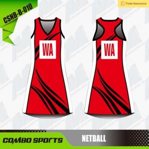 Quality Anti Tearing Netball A Line Dress Jerseys 33-55cm Chest Width for sale