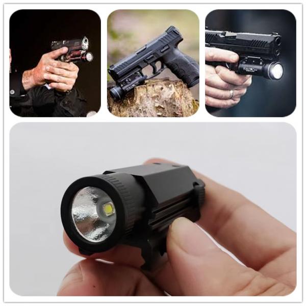 300 Lumens Universal Small Tactical Rail Mount Flashlight Powered By CR2 Battery