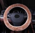 Steeringwheel faux fur Steering Wheel Cover Genuine Leather Cover NEW