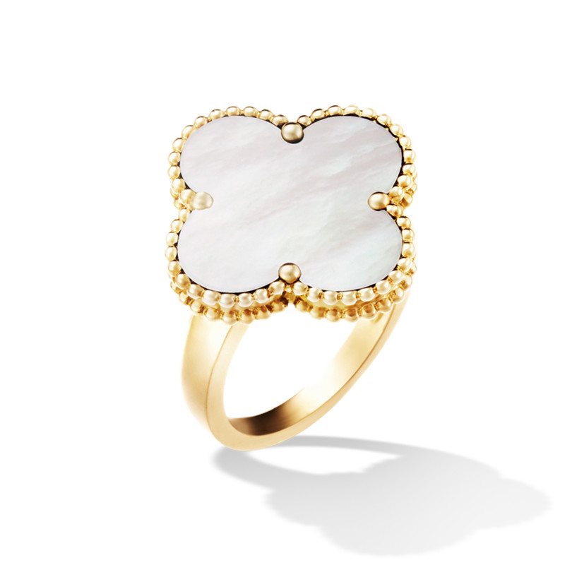 Quality VCARF78900 Van Cleef And Arpels Magic Alhambra Ring Yellow Gold With Flower Shape for sale