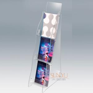 Quality Lightweight Retail Floor Displays Compact Plastic Brochure Holders for sale