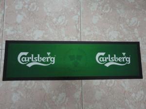 Quality Eco-Friendly Beautiful Rubber Bar Mat Colored With Logo Printing for sale