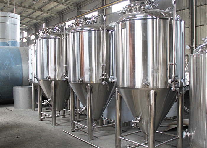 Quality Dish Top Stainless Steel Conical Fermentation Tanks 2 - 5mm Thickness for sale