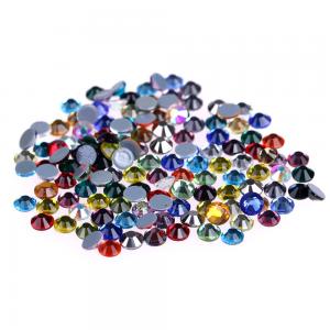 Quality Ss4 / Ss6 MC Glass Rhinestones , Flat Back Glass Crystals Eco - Friendly for sale