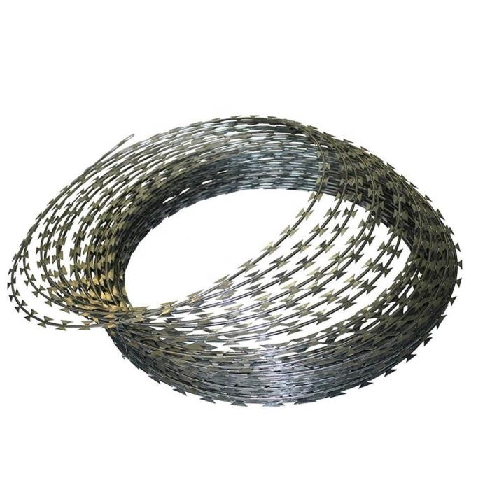 Buy cheap Bto-22 450mm Concertina Barbed Razor Wire Coil Galvanised 100MM-960MM from wholesalers