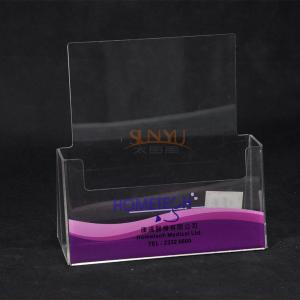 Quality Single Layer Clear Standing Brochure Rack Leaflet Displays Purples Customized for sale
