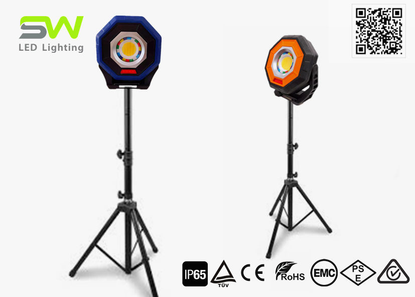 Quality Tripod Mounted 15W CCT Super Bright Led Work Light Adjustable Rechargeable for sale