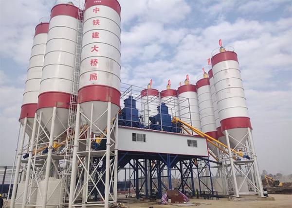Buy 90m3/H HZS90 Concrete Batching Plant Dry Automatic Control System at wholesale prices