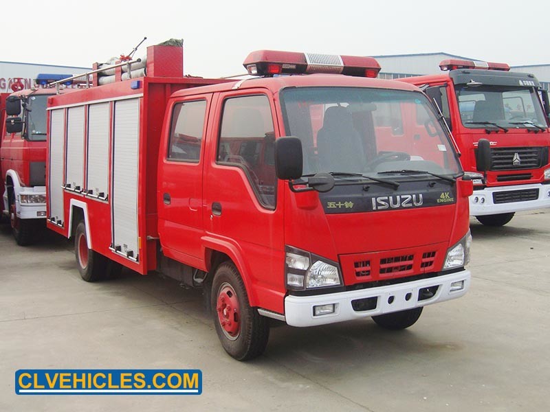 Buy ISUZU 600P Firefighter And Fire Truck 130hp 4000L 500L Foam Tank at wholesale prices