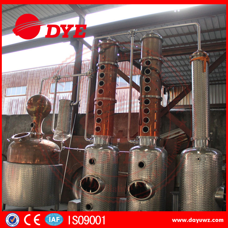 Quality DYE Stainless Steel Ethyl Copper Distiller Alcohol Distillery Equipment for sale