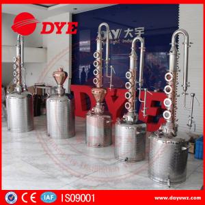 Quality 50L / 100L / 150L / 200L red copper alcohol distilling machine for makong wine for sale