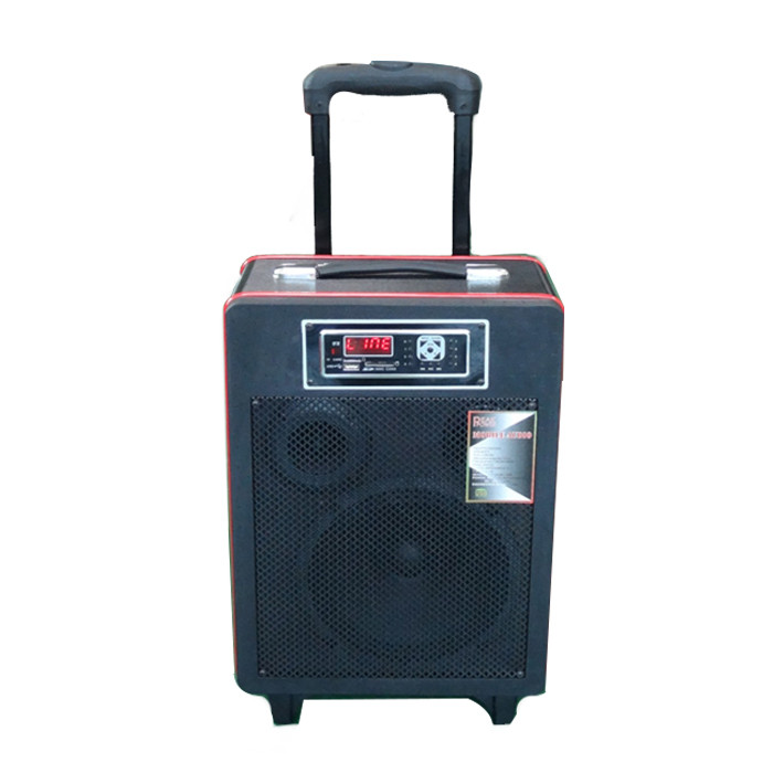 Quality Rechargeable Led Display Portable Bluetooth Trolley Speaker With Wireless Microphone for sale