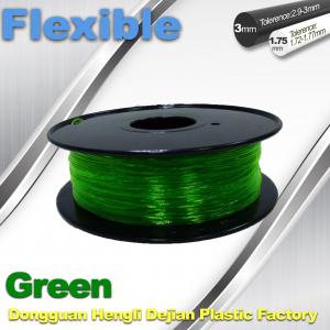 Quality Green 0.8kg / Roll Flexible 3D Printer Filament Environmentally Friendly for sale