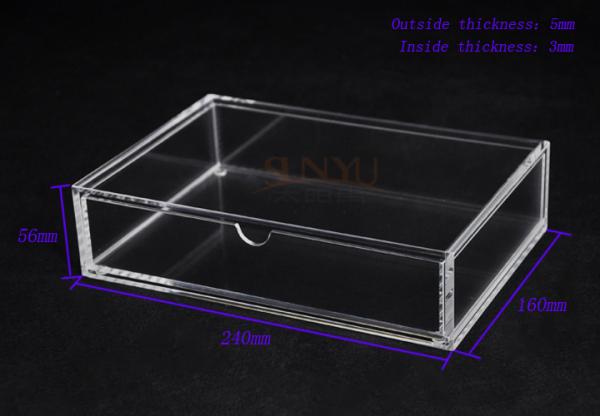 3mm Thickness Unique Store Fixtures Custom Clear Box With Drawer