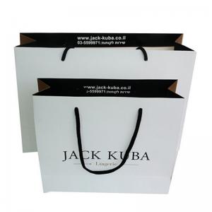 Quality C1S C2S Kraft Shopping Printed Paper Carrier Bags With Handles Offset Printing for sale