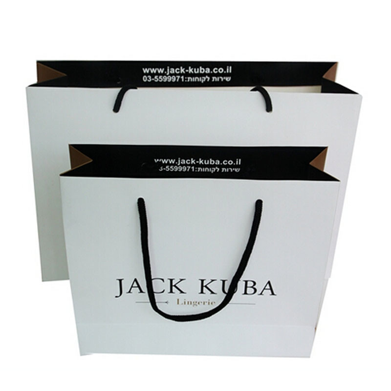 C1S C2S Kraft Shopping Printed Paper Carrier Bags With Handles Offset Printing