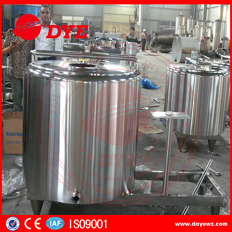 Quality Used DYE 500L Stainless Steel Vertical Milk Cooling Tank Refrigerated Dairy for sale