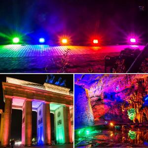 China RGB 24 LEDs Solar Powered Led Outdoor Lights Color Changing Function on sale