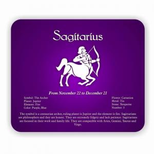 Quality Zodiac Sagitarius Fabric Rubber Mouse Pad For Promotional Gift for sale
