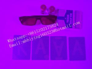 Blue Texas Hold'em plastic marked cards for uv perspective glasses/invisible ink/marked cheating cards/poker cheat