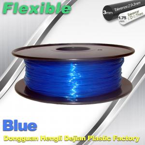 Quality High Soft TPU Rubber 3D Printer Filament 1.75mm / 3.0Mm In Blue for sale