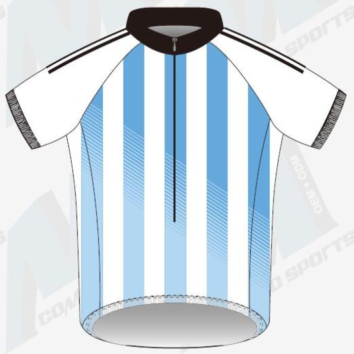 Quality Custom 140gsm Sublimation Cycling Bike Jersey 3/4 Front Zip Short Sleeves for sale