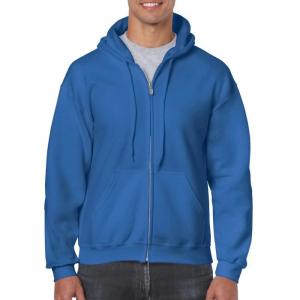 Quality Mens Full Zip Cotton Pullover Hoodie 50/50 Softer Feel Reduced Pilling for sale