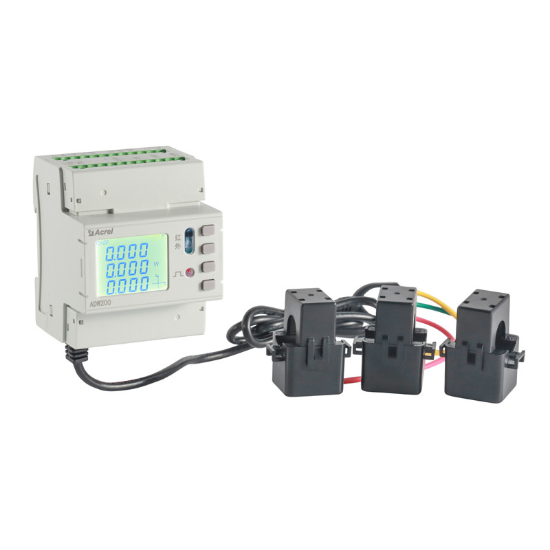 Quality 35mm Din Rail Multi Loop Wireless Energy Meter 220/380V ADW200 Series for sale