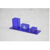Buy cheap Table Top Brochure Stands Custom Blue Plastic Office Supplies Pen Holder from wholesalers