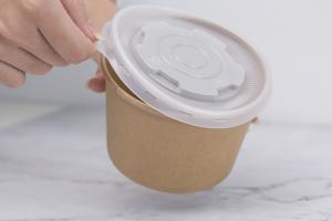Quality Food grade customized take away disposable paper soup cups with paper lids for sale
