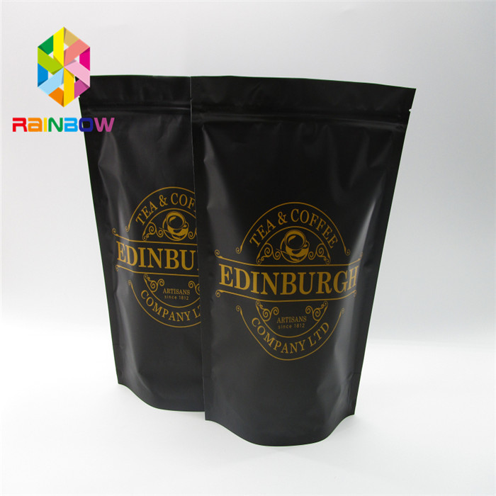 Quality Stand Up Plastic Pouches Packaging Coffee Bag With Zipper And Valve for sale