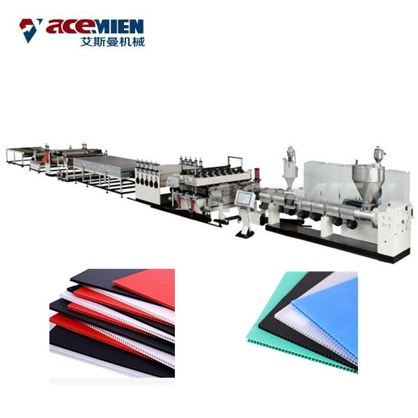 Buy Corrugated Plastic Sheets Extrusion Line , Polypropylene Hollow Fluted Sheet Machine at wholesale prices