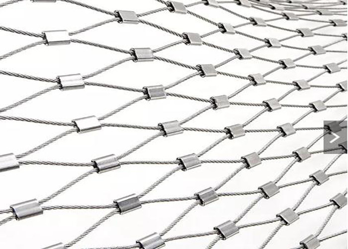 Quality 7 X 19 Stainless Steel Wire Rope Mesh Ferrule Architecture Plant Trellis Green Wall Cable Net for sale