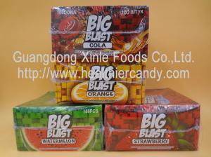 Quality Square Sweet Big Blast Bubble Gum Candy With Fruit Flavor , 4 G * 100 Pcs for sale