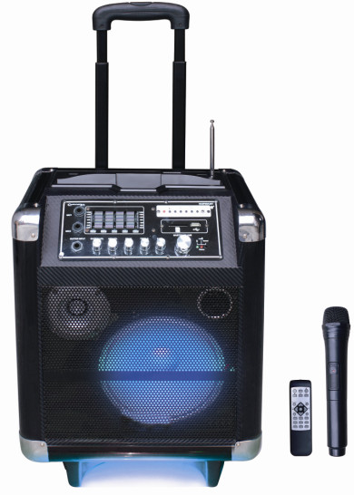 Quality 40 Watt Led Light Rechargeable Trolley Speaker Outdoor Portable PA System for sale