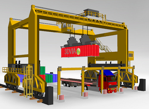 Quality New condition rubber tire container gantry crane for sale