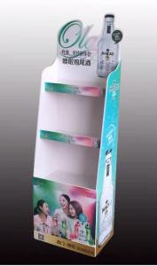 Quality CMYK 4C Cardboard Advertising Drinks Display Stand K5 Corrugated for sale