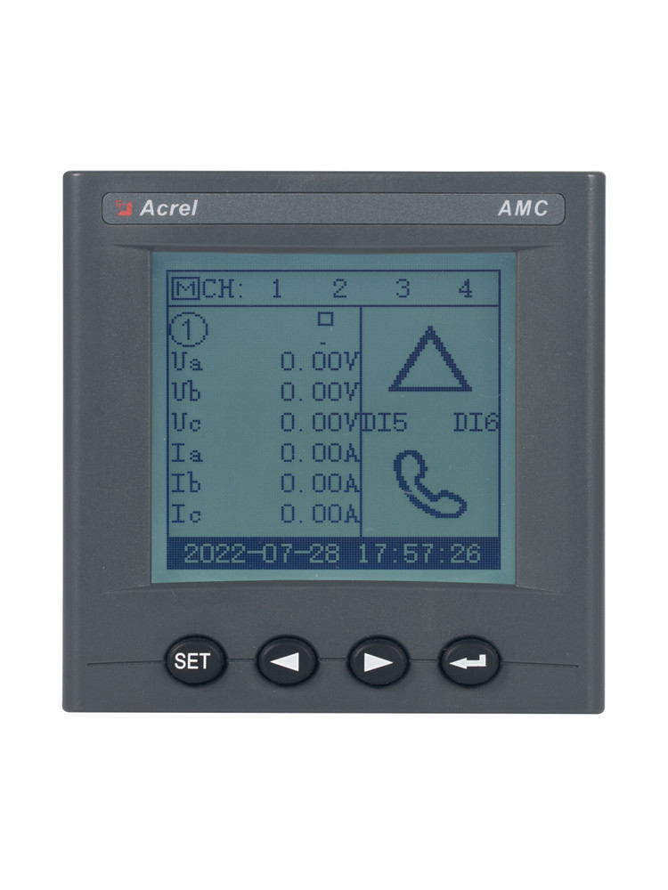 Quality Acrel AMC300L-4E3 AC multicircuit wireless intelligent power collection and monitoring device three-phase meter for sale