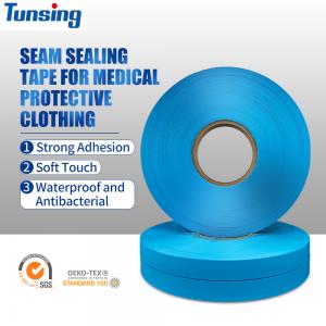 Quality 20mm Width Blue Waterproof EVA Heat Seam Sealing Tape For Protective Clothing for sale