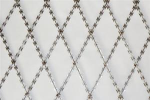 Quality Hot Dip Galvanized Welded Razor Wire 1m-2.5m Diamond Mesh for sale