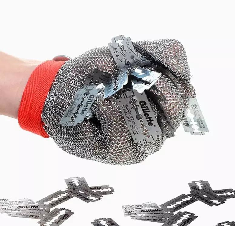 Quality Anti Cut Stainless Steel Safety Gloves Wire Metal Mesh Cut Resistant Breathable for sale