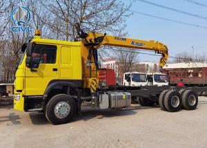 HOWO 6X4 Cargo Truck With 10 Tons Straight Boom Truck Mounted Crane  Truck Crane Colour Option