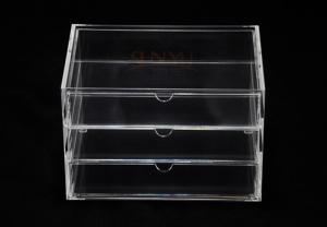 Quality OEM 3 Tier Drawers Custom Store Fixture Clear Acrylic Storage For Supermarket for sale
