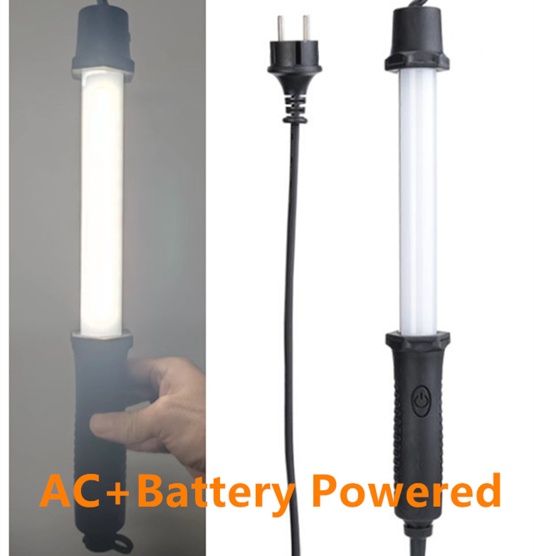 AC Powered Portable Led Garage Lights Work Flashlight With Lithium Battery