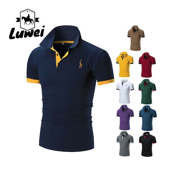 Quality Slim Fit 100 Cotton Polo Shirts Quick Drying Outdoor Short Sleeve for sale