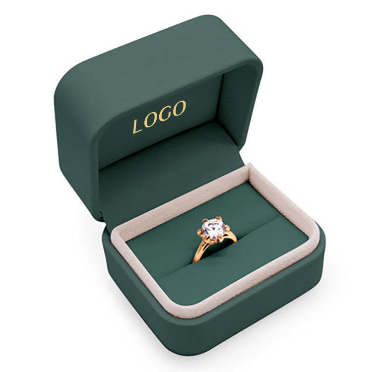 Quality Hinge Necklace Earrings Wedding Rings Bracelet Velvet Jewelry Box Luxury Packaging for sale