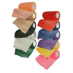 Quality Pure Colour Soft reliable cohesiveness non woven cohesive elastic flexible bandage for sale