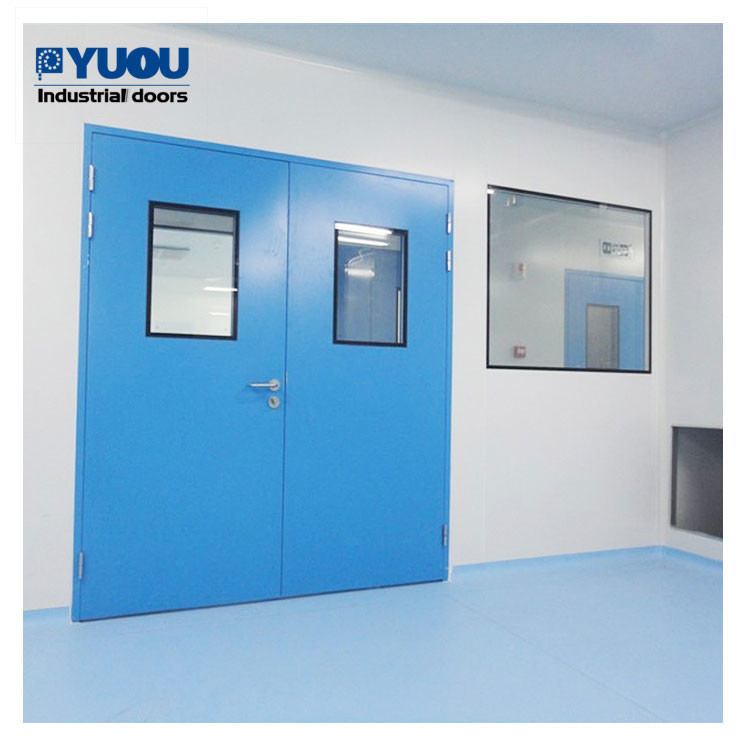 Hospital Double Pharmaceutical Clean Room Door 1.2mm frame EPDM seal rubber
