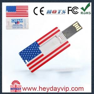 China credit card USB pen drive 16GB with printed logo for gift on sale