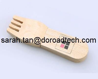 Buy Wooden Fork USB Flash Drives, Real Capacity Wood USB Pen Drives at wholesale prices